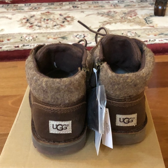 BNIB UGG T Orin Wool boys size 11 boots dark brown - Picture 5 of 8